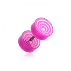 Swirl Circles Solid Acrylic Fake Plug 
