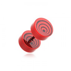 Swirl Circles Solid Acrylic Fake Plug 