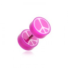 Peace Retro UV Acrylic Fake Plug 