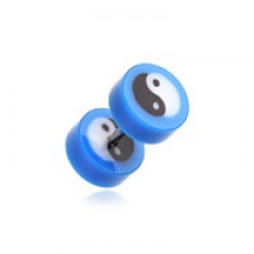 Ying Yang Retro UV Acrylic Fake Plug 