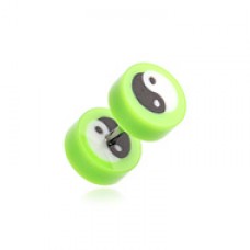 Ying Yang Retro UV Acrylic Fake Plug 