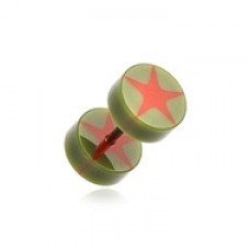 Psych Star UV Acrylic Fake Plug 