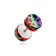 Rainbow Stars UV Acrylic Fake Plug 