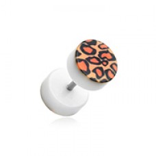 Leopard Print Acrylic Fake Plug 