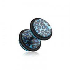 Leopard Skin Acrylic Fake Plug 