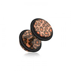 Leopard Skin Acrylic Fake Plug 