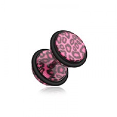 Leopard Skin Acrylic Fake Plug 