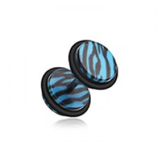 Zebra Print Acrylic Fake Plug 