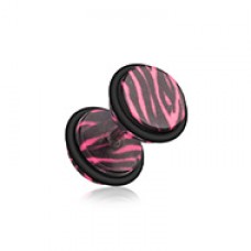Zebra Print Acrylic Fake Plug 