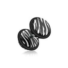 Zebra Print Acrylic Fake Plug 