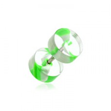 Swirl Stripe UV Acrylic Fake Plug 