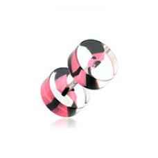 Swirl Stripe UV Acrylic Fake Plug 