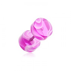 Marble Swirl UV Acrylic Fake Plug 