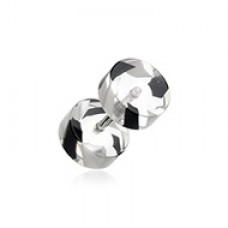 Two Tone Stripe UV Acrylic Fake Plug 