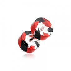 Two Tone Stripe UV Acrylic Fake Plug 