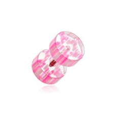 Pin Stripe UV Acrylic Fake Plug 