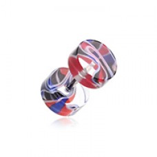 Marble Inlay UV Acrylic Fake Plug 