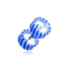 Pinwheel Stripe UV Acrylic Fake Plug 