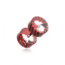 Pinwheel Stripe UV Acrylic Fake Plug 
