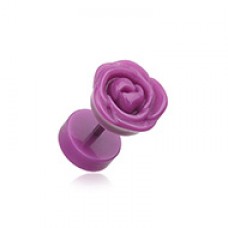 Rose Blossom Acrylic Fake Plug 