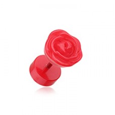 Rose Blossom Acrylic Fake Plug 