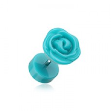 Rose Blossom Acrylic Fake Plug 