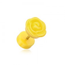 Rose Blossom Acrylic Fake Plug 