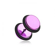 Iridescent Metallic Coat Acrylic Fake Plug with O-Rings
