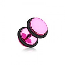 Iridescent Metallic Coat Acrylic Fake Plug with O-Rings