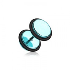 Iridescent Metallic Coat Acrylic Fake Plug with O-Rings