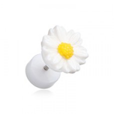 Cutesy Daisy Flower Acrylic Fake Plug
