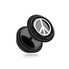 Peace Acrylic Fake Plug with O-Rings 