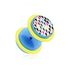 Retro Electro Bolt Acrylic Fake Plug with O-Rings 