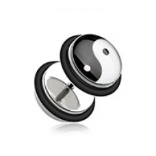 Ying Yang Steel Fake Plug with O-Rings