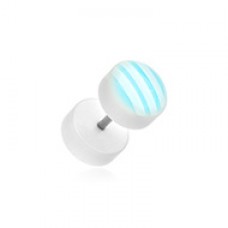 Glow in the Dark Stripes Acrylic Fake Plug 