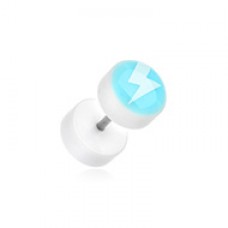 Glow in the Dark Electro Lightning Acrylic Fake Plug 