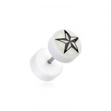 Glow in the Dark Nautical Star Acrylic Fake Plug