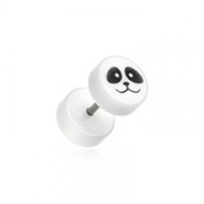 Panda Face UV Acrylic Fake Plug 