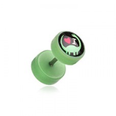 I heart Dino UV Acrylic Fake Plug 