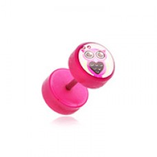 Pink Owl Acrylic Fake Plug 
