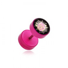 Retro Rose Acrylic Fake Plug 