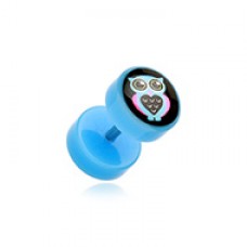 Dreamy Heart Owl Acrylic Fake Plug