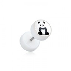 Panda Bear Acrylic Fake Plug