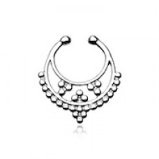 Classic Royal Filigree Fake Septum Clip-On Ring