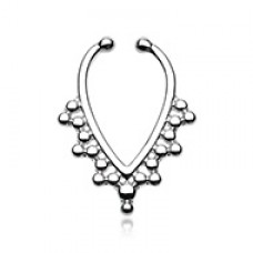Regent Drape Filigree Fake Septum Clip-On Ring