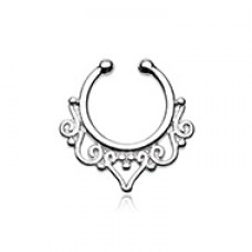 Goddess Filigree Fake Septum Clip-On Ring