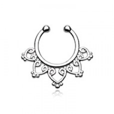 Royal Bliss Filigree Fake Septum Clip-On Ring