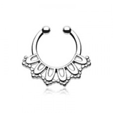 Kaltik Filigree Fake Septum Clip-On Ring