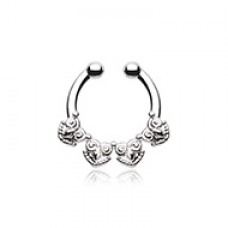 Tribal Tetra Fake Septum Clip-On Ring