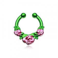 Colorline Rose Garden Icon Fake Septum Clip-On Ring